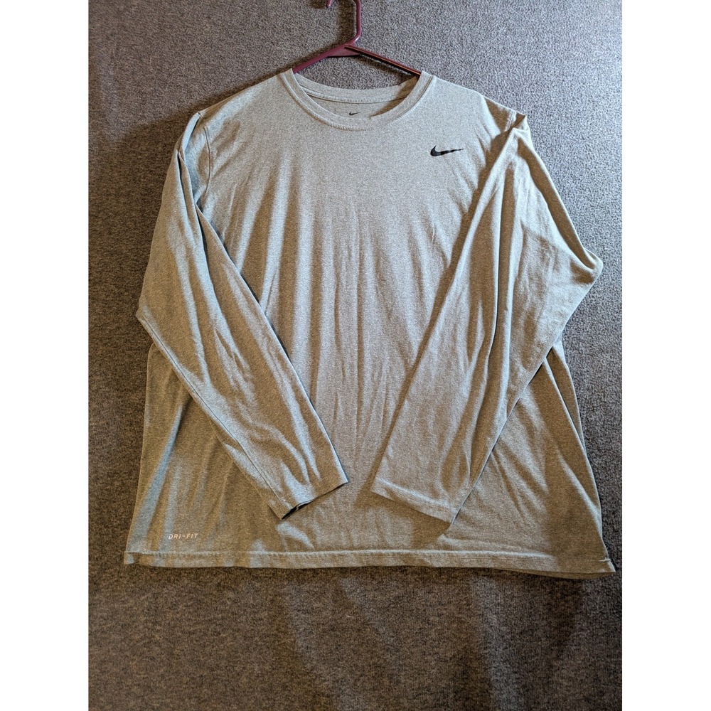 Nike Shirt Mens Dri-Fit Swim Long Sleeve  Gray Size XXL Casual Classic